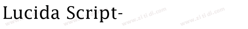 Lucida Script字体转换